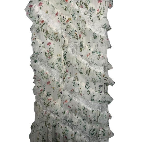 Alice + Olivia Sondra Lace Ruffle Maxi Dress Georgia Floral - Picture 5 of 10